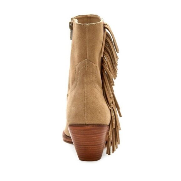 Coconuts by Matisse Jane Fringe Boot 8M Beige Suede Boho Western Chic Rodeocore - Picture 5 of 16
